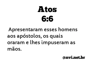 ATOS 6:6 NVI NOVA VERSÃO INTERNACIONAL