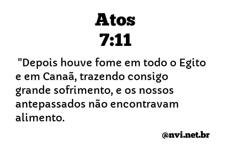 ATOS 7:11 NVI NOVA VERSÃO INTERNACIONAL