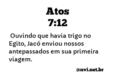 ATOS 7:12 NVI NOVA VERSÃO INTERNACIONAL