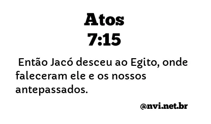 ATOS 7:15 NVI NOVA VERSÃO INTERNACIONAL