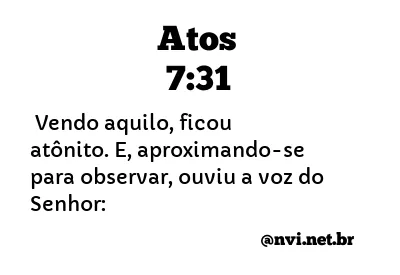 ATOS 7:31 NVI NOVA VERSÃO INTERNACIONAL