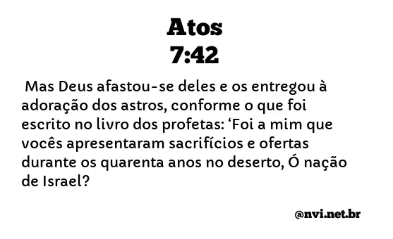 ATOS 7:42 NVI NOVA VERSÃO INTERNACIONAL