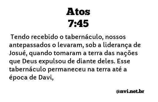 ATOS 7:45 NVI NOVA VERSÃO INTERNACIONAL