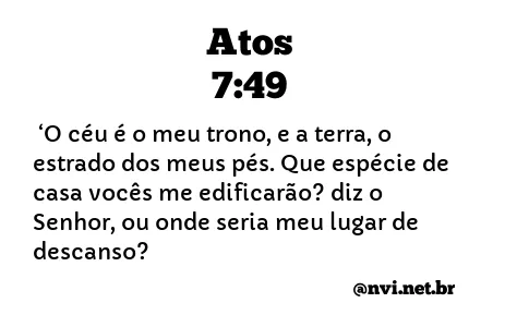 ATOS 7:49 NVI NOVA VERSÃO INTERNACIONAL