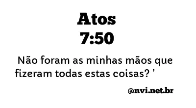 ATOS 7:50 NVI NOVA VERSÃO INTERNACIONAL