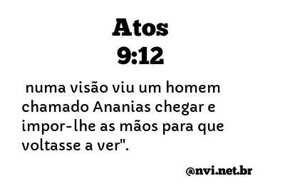 ATOS 9:12 NVI NOVA VERSÃO INTERNACIONAL