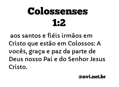 COLOSSENSES 1:2 NVI NOVA VERSÃO INTERNACIONAL