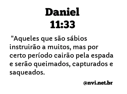 DANIEL 11:33 NVI NOVA VERSÃO INTERNACIONAL