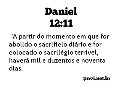 DANIEL 12:11 NVI NOVA VERSÃO INTERNACIONAL