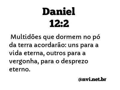 DANIEL 12:2 NVI NOVA VERSÃO INTERNACIONAL
