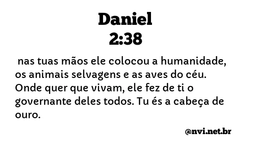 DANIEL 2:38 NVI NOVA VERSÃO INTERNACIONAL