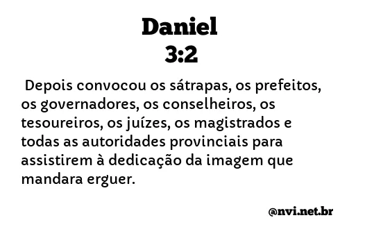 DANIEL 3:2 NVI NOVA VERSÃO INTERNACIONAL