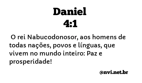 DANIEL 4:1 NVI NOVA VERSÃO INTERNACIONAL