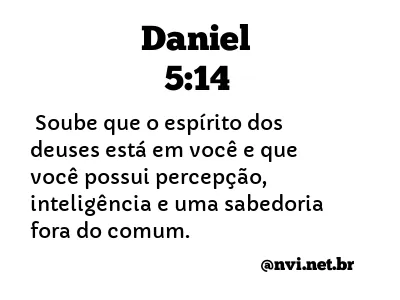 DANIEL 5:14 NVI NOVA VERSÃO INTERNACIONAL