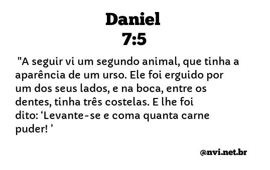 DANIEL 7:5 NVI NOVA VERSÃO INTERNACIONAL