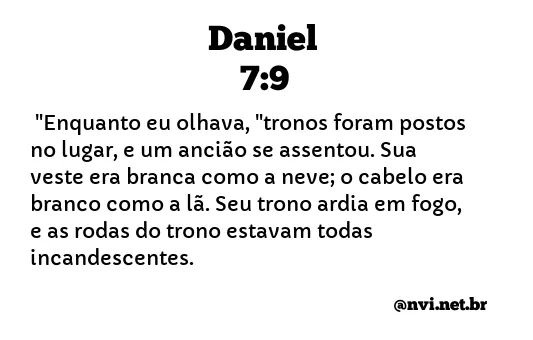 DANIEL 7:9 NVI NOVA VERSÃO INTERNACIONAL