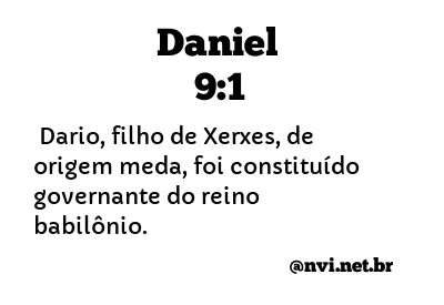DANIEL 9:1 NVI NOVA VERSÃO INTERNACIONAL