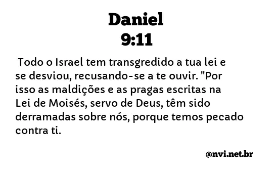 DANIEL 9:11 NVI NOVA VERSÃO INTERNACIONAL