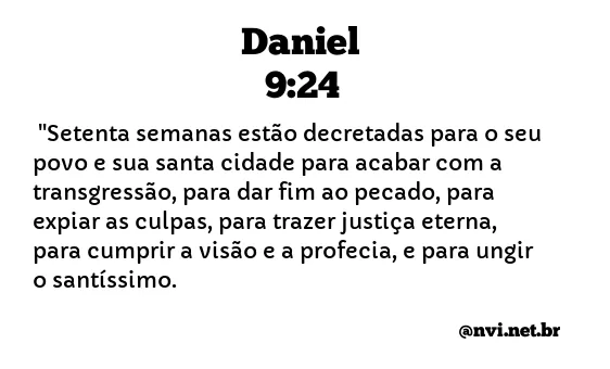 DANIEL 9:24 NVI NOVA VERSÃO INTERNACIONAL