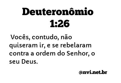 DEUTERONÔMIO 1:26 NVI NOVA VERSÃO INTERNACIONAL