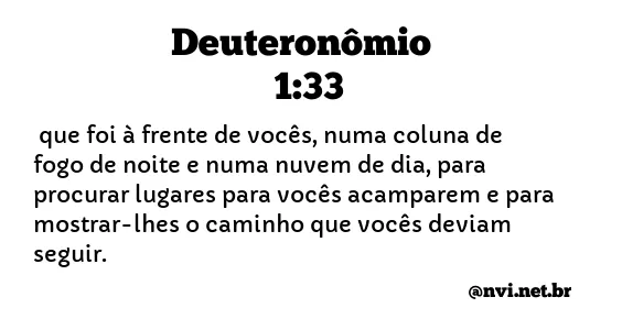 DEUTERONÔMIO 1:33 NVI NOVA VERSÃO INTERNACIONAL