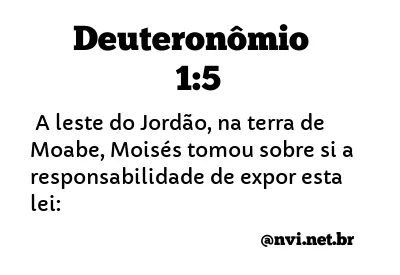 DEUTERONÔMIO 1:5 NVI NOVA VERSÃO INTERNACIONAL