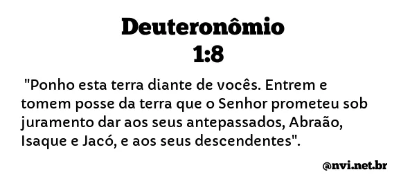 DEUTERONÔMIO 1:8 NVI NOVA VERSÃO INTERNACIONAL