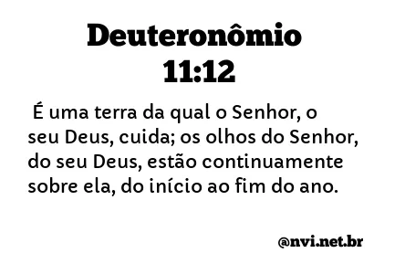 DEUTERONÔMIO 11:12 NVI NOVA VERSÃO INTERNACIONAL