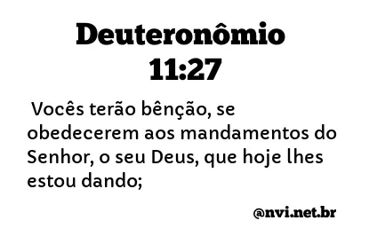 DEUTERONÔMIO 11:27 NVI NOVA VERSÃO INTERNACIONAL