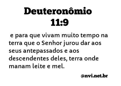 DEUTERONÔMIO 11:9 NVI NOVA VERSÃO INTERNACIONAL