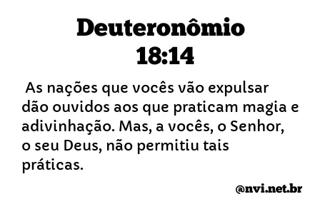 DEUTERONÔMIO 18:14 NVI NOVA VERSÃO INTERNACIONAL