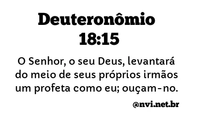 DEUTERONÔMIO 18:15 NVI NOVA VERSÃO INTERNACIONAL