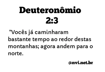 DEUTERONÔMIO 2:3 NVI NOVA VERSÃO INTERNACIONAL