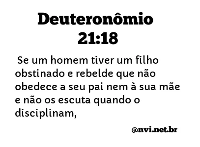 DEUTERONÔMIO 21:18 NVI NOVA VERSÃO INTERNACIONAL