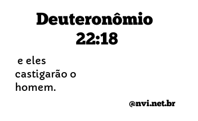 DEUTERONÔMIO 22:18 NVI NOVA VERSÃO INTERNACIONAL