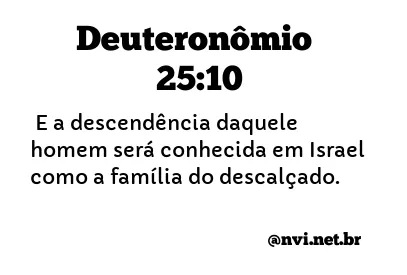 DEUTERONÔMIO 25:10 NVI NOVA VERSÃO INTERNACIONAL