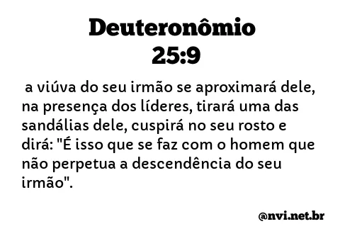 DEUTERONÔMIO 25:9 NVI NOVA VERSÃO INTERNACIONAL