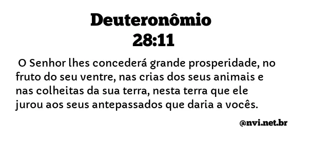 DEUTERONÔMIO 28:11 NVI NOVA VERSÃO INTERNACIONAL