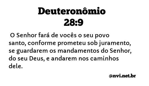 DEUTERONÔMIO 28:9 NVI NOVA VERSÃO INTERNACIONAL