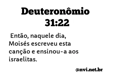 DEUTERONÔMIO 31:22 NVI NOVA VERSÃO INTERNACIONAL