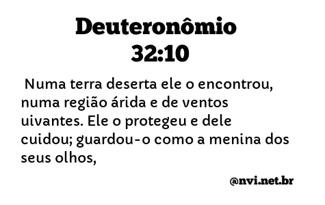 DEUTERONÔMIO 32:10 NVI NOVA VERSÃO INTERNACIONAL