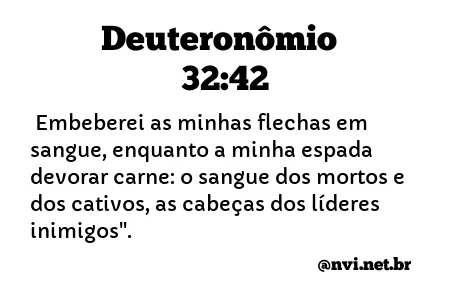 DEUTERONÔMIO 32:42 NVI NOVA VERSÃO INTERNACIONAL