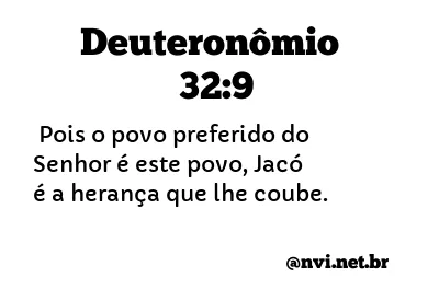 DEUTERONÔMIO 32:9 NVI NOVA VERSÃO INTERNACIONAL