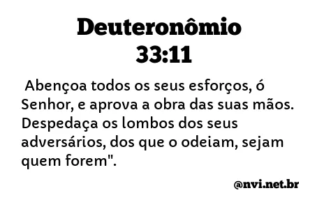 DEUTERONÔMIO 33:11 NVI NOVA VERSÃO INTERNACIONAL