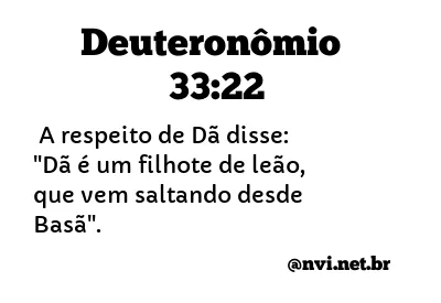 DEUTERONÔMIO 33:22 NVI NOVA VERSÃO INTERNACIONAL