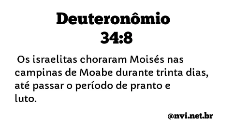 DEUTERONÔMIO 34:8 NVI NOVA VERSÃO INTERNACIONAL