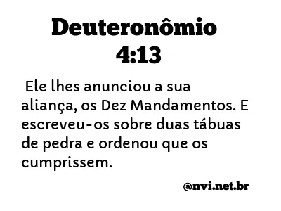 DEUTERONÔMIO 4:13 NVI NOVA VERSÃO INTERNACIONAL