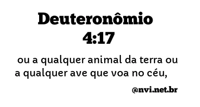 DEUTERONÔMIO 4:17 NVI NOVA VERSÃO INTERNACIONAL