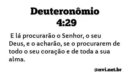DEUTERONÔMIO 4:29 NVI NOVA VERSÃO INTERNACIONAL