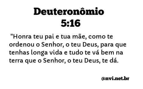 DEUTERONÔMIO 5:16 NVI NOVA VERSÃO INTERNACIONAL